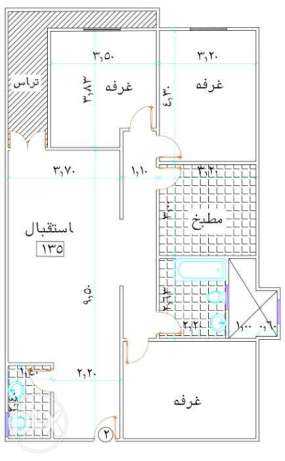 خريطة بناء منزل 60 متر - اجمل تصميمات للشقق 1046 1