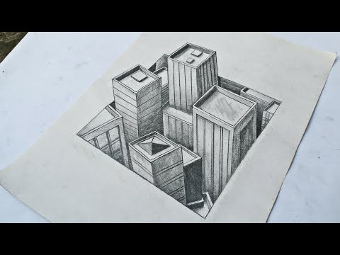 رسم 3d بالرصاص