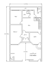 خريطة بناء منزل 60 متر - اجمل تصميمات للشقق 1046