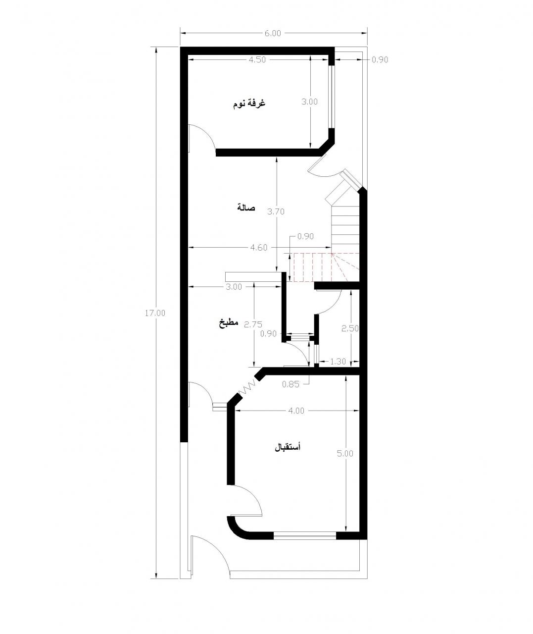 خريطة بناء منزل 60 متر - اجمل تصميمات للشقق 1046 7